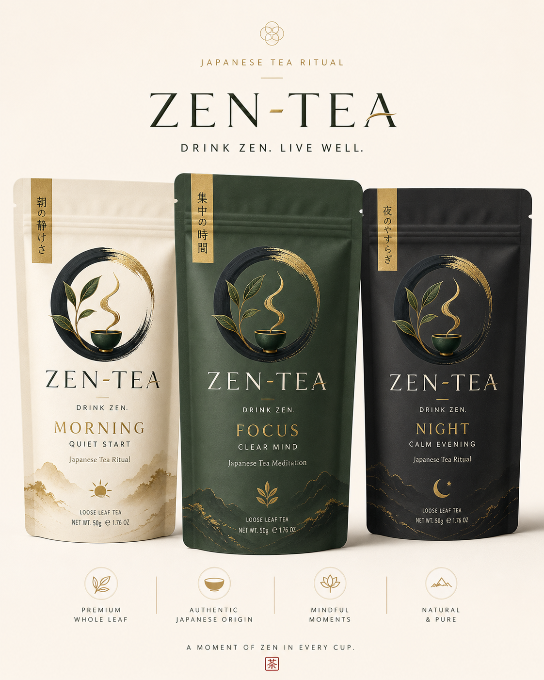 ZEN-TEA 3種セットのパッケージイメージ